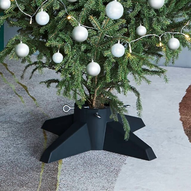 Rackhams Christmas Tree Stand Green 55.5x55.5x15 cm - Green - Plastic