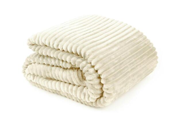Rackhams Dakota Fleece Cream Throw 140x180cm - image 1