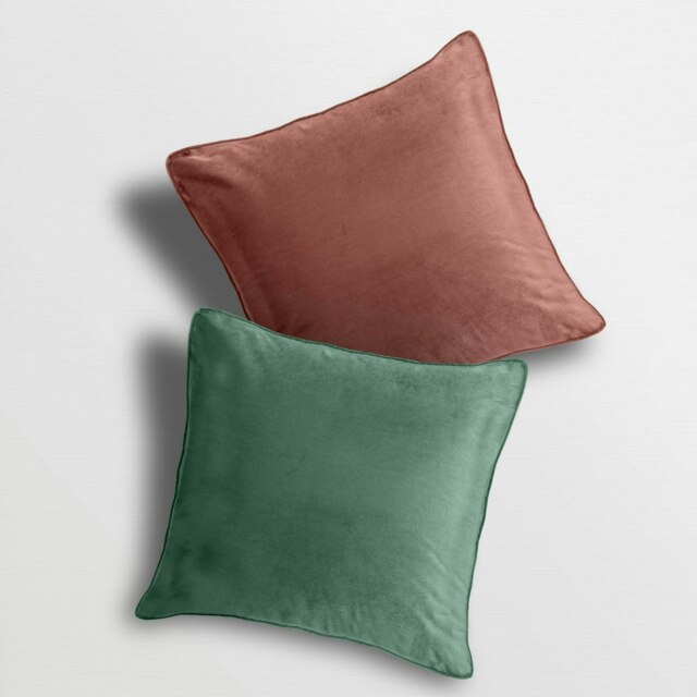 Rackhams Matte Velvet Soft Plain Reversible Scatter Cushion - 43cm x 43cm - Dusky Sage - image 1