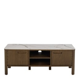 Rackhams Southampton TV Unit 2 Doors 1 Shelf in Ceramic Cream - 1 - thumbnail 2