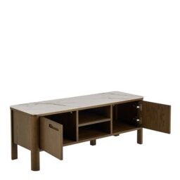 Rackhams Southampton TV Unit 2 Doors 1 Shelf in Ceramic Cream - 1 - thumbnail 4