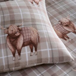 Rackhams Highland Cow Natural Duvet Cover Set - Double - thumbnail 4