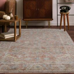 Rackhams Jasper JA05 Traditional Terracotta Rug - 80x160cm - thumbnail 2