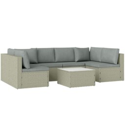 Rackhams 7 Pieces Rattan Garden Furniture Set with Cushions, Brown - thumbnail 2