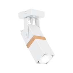 Rackhams Vidar Hand Made Spot Lamp Black With Natural Wood Cuboid - thumbnail 2