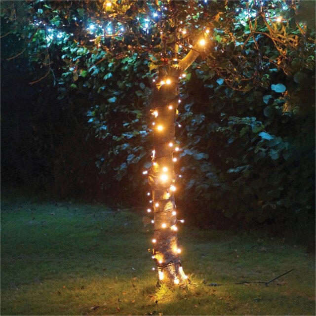 Rackhams String Lights Black Rubber IP65 10m/80 LED G/C - image 1
