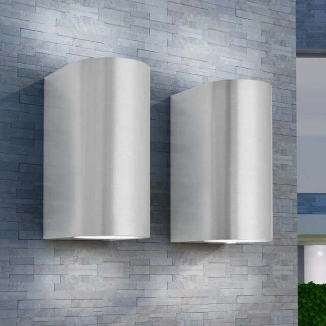 Rackhams Outdoor LED Wall Lights 2 pcs Round Up/Downwards