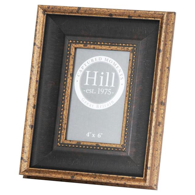 Rackhams Beaded Single Photo Frame - Black/Antique Gold - Black/Antique Gold - 100% Mixed - image 1