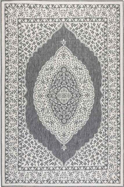 Rackhams Meekly Indoor & Outdoor Reversible Grey Rug - 120X170 cm - image 1