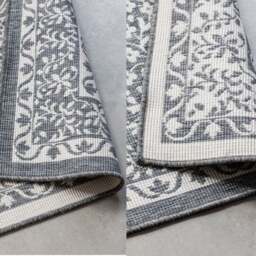 Rackhams Meekly Indoor & Outdoor Reversible Grey Rug - 120X170 cm - thumbnail 5