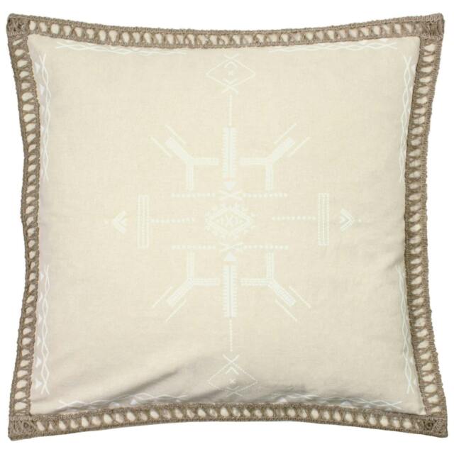 Rackhams Mini Inka Cushion Cover - Natural - 45cm x 45cm - Natural - 100% Cotton - image 1