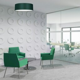 Rackhams Verde Hand Made Scandi Style Ceiling Lamp In A Rich Green Finish Holds 3xE27 LED Bulbs