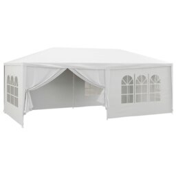 Rackhams 6 x 3(m) Outdoor Gazebo Canopy Party Tent with 6 Removable Side Walls - thumbnail 2