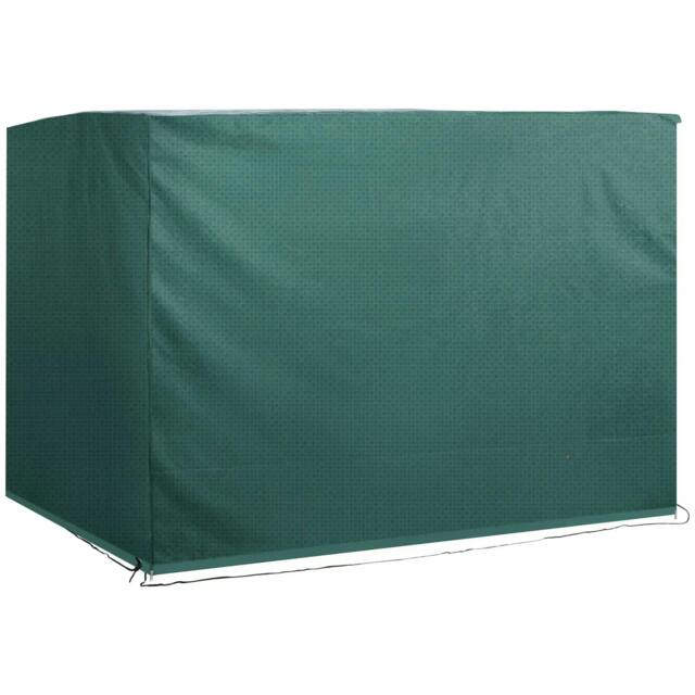 Rackhams Patio 3 Seater Swing Chair Bench Cover Outdoor Garden Furniture Rain Protection Cover Protector Waterproof Anti-UV, 215L x 155W x 150Hcm, Dark Green - image 1