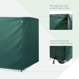 Rackhams Patio 3 Seater Swing Chair Bench Cover Outdoor Garden Furniture Rain Protection Cover Protector Waterproof Anti-UV, 215L x 155W x 150Hcm, Dark Green - thumbnail 5