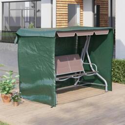 Rackhams Patio 3 Seater Swing Chair Bench Cover Outdoor Garden Furniture Rain Protection Cover Protector Waterproof Anti-UV, 215L x 155W x 150Hcm, Dark Green - thumbnail 2