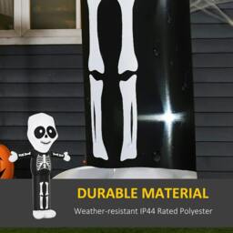 Rackhams 3m Halloween Inflatable Skeleton Ghost Decoration, LED Lighted for Home Indoor Outdoor Garden Lawn Decoration Party Prop - thumbnail 5