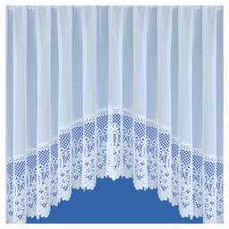 "Rackhams Traditional Base Design Net Lace Curtain Jardiniere with Elevated Base - White - 54"" (137cm) - 100"" (254cm)"