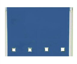 Rackhams Blue Square Eyelet Edge Roller Blind - 150cm - thumbnail 2