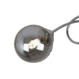 Rackhams Bungo 3 Light Polished Chrome & Smoked Glass Semi Flush Ceiling Light - thumbnail 4