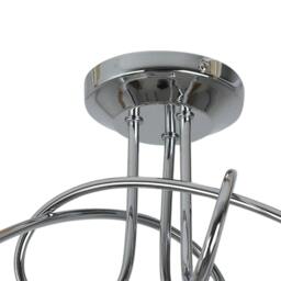 Rackhams Bungo 3 Light Polished Chrome & Smoked Glass Semi Flush Ceiling Light - thumbnail 6