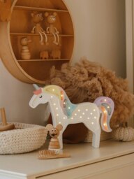 Rackhams Unicorn Lamp in White (30x38x5.5 cm) - White - One size - thumbnail 2
