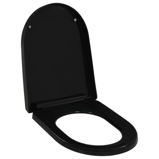 Rackhams Soft-close Toilet Seat with Quick-release Design Black