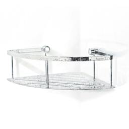 Rackhams Polished Chrome Corner Shower Basket - thumbnail 2