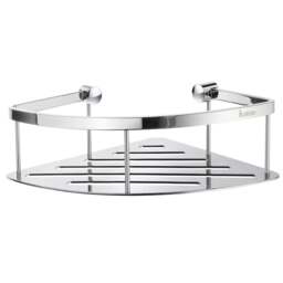 Rackhams Polished Chrome Corner Shower Basket - thumbnail 1