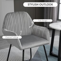 Rackhams Modern Accent Chair Velvet-Feel Upholstered Lounge - Yellow - Polyester, Sponge, Metal - thumbnail 5