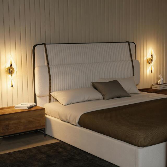 Rackhams Led Wall Lamp 2 Pack, Modern Indoor Spiral Wall Light, Black - Gold tone - image 1