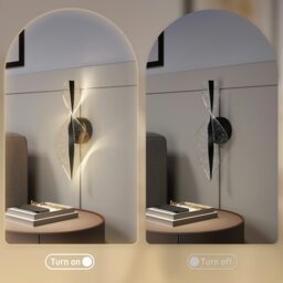 Rackhams Led Wall Lamp 2 Pack, Modern Indoor Spiral Wall Light, Black - Gold tone - thumbnail 5
