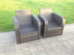 Rackhams Rattan Garden Furniture Set Adjustable Chair Double Love Seat 2 Seater Sofa Oblong Rectangular Black Glass Dining Table - thumbnail 4