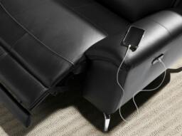 Rackhams Black leather relax sofa 6193/6194 - 192 x 93 x 92 - 2 - thumbnail 5