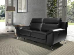Rackhams Black leather relax sofa 6193/6194 - 192 x 93 x 92 - 2 - thumbnail 4