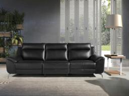 Rackhams Black leather relax sofa 6193/6194 - 192 x 93 x 92 - 2 - thumbnail 2