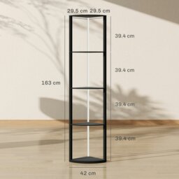 Rackhams RGB LED Floor Lamp with Shelves and Remote Control for Living Room - Black - thumbnail 5
