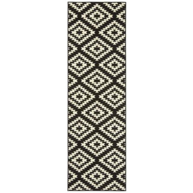 Rackhams Designer Velours Black & White Runner Nordic - 80X350 cm - image 1