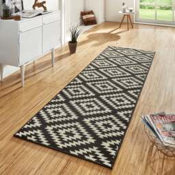 Rackhams Designer Velours Black & White Runner Nordic - 80X350 cm - thumbnail 4