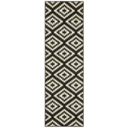 Rackhams Designer Velours Black & White Runner Nordic - 80X350 cm - thumbnail 1