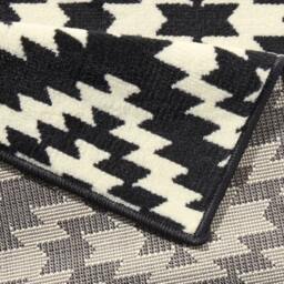 Rackhams Designer Velours Black & White Runner Nordic - 80X350 cm - thumbnail 2