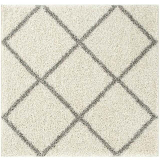 Rackhams Moroccan Ivory Shaggy Rug - 500 - 120X120 cm - image 1