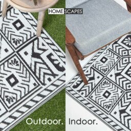Rackhams Outdoor Rug Luxury Waterproof Reversible, For Garden, Geometric Aztec - 120 x 180 cm - thumbnail 4