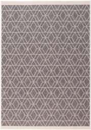 Rackhams Duo Weave Outdoor Grey & Cream Rug Diamond - 120X170 cm