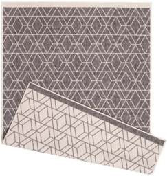 Rackhams Duo Weave Outdoor Grey & Cream Rug Diamond - 120X170 cm - thumbnail 2