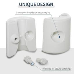 Rackhams 4 Pack 36 kg Gazebo Weights, Canopy Tent Weights with Rapid Clip, Gazebo Leg Weights Fill with Sand or Water, White - thumbnail 6