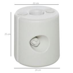 Rackhams 4 Pack 36 kg Gazebo Weights, Canopy Tent Weights with Rapid Clip, Gazebo Leg Weights Fill with Sand or Water, White - thumbnail 3