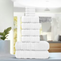 Rackhams Luxury Everyday 100% Cotton Towels - Super Absorbant and Soft - White - White - Hand Towel