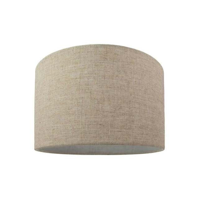 "Rackhams Contemporary and Stylish Natural Linen 10"" Lamp Shade in Oatmeal - 30cm Diameter" - image 1