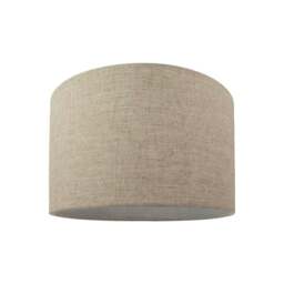 "Rackhams Contemporary and Stylish Natural Linen 10"" Lamp Shade in Oatmeal - 30cm Diameter" - thumbnail 1